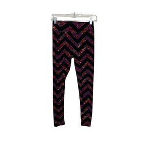 Lularoe women leggings one size pants slim fit skinny geometric chevron pattern